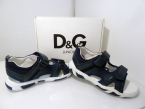D&G Sandale 10002 Blau/wei Leder G.33