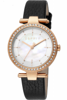 Esprit Uhr Uhren Damenuhr ES1L153L2025 Ruby Leder Strass...