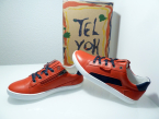 TELYOH Sneaker Leder Rot/Blau Y00760.2211 Gr.30
