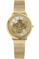 Versace Uhr Uhren Damenuhr VE8102219 V CIRCLE Edelstahl goldfarben
