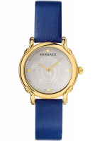 Versace Uhr Uhren Damenuhr VEPN00420 Safety Pin Leder blau