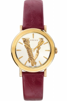 Versace Uhr Uhren Damenuhr VERI00320 V Virtus Leder rot