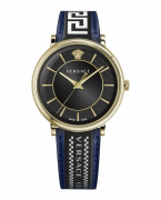 Versace Uhr Uhren Herrenuhr VE5A01521 V CIRCLE Leder