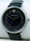 Versace Uhr Uhren Herrenuhr VE5A00120 V CIRCLE Leder dunkelblau