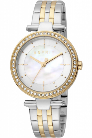 Esprit Uhr Uhren Damenuhr ES1L153M2055 Ruby bicolor