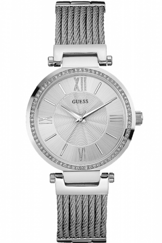 Guess Uhr Damenuhr W0638L1 Soho silberfarben