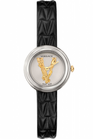 Versace Uhr Uhren Damenuhr VET300421 V Virtus Leder